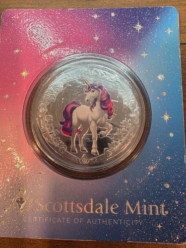 2024 Unicorn 1 oz 999 Silver Coin Beautiful Mythical Horse BU Scottsdale