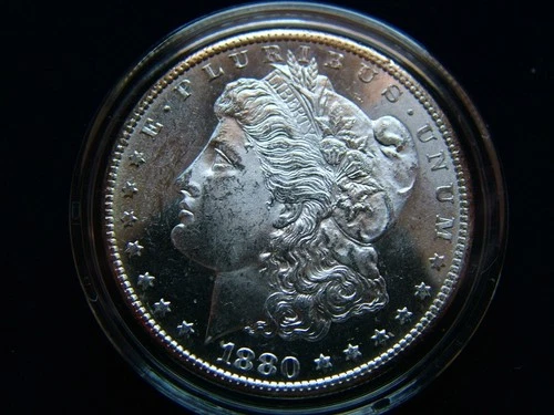 1880 S MORGAN SILVER DOLLAR MS BU FROST