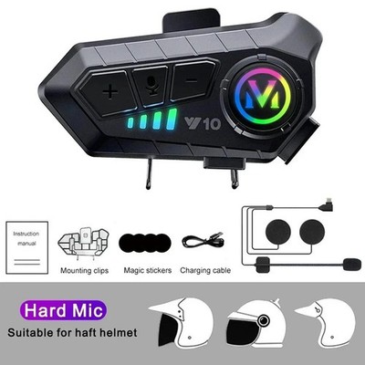 HiFi Wireless Motorrad Anruf Kopfhörer Motorradhelm Headset Bluetooth 5.3