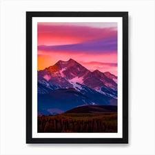 The Rocky Mountains Pop Art Art Pri Framed Wall Art Poster Canvas Print Picture