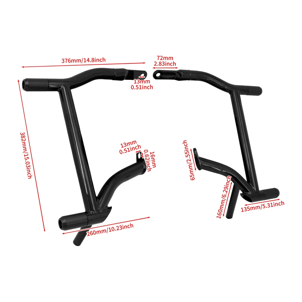 Saddlebags Guards Crash Rails Bars For Harley Touring Road Street Glide 09-2025 - Image 4 of 4