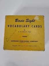 Vintage 1949 Dolch Basic Sight Word Vocabulary Flashcards - 194 Cards in Box