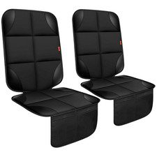 Car Seat Protector 2 Pack - Waterproof 600D Fabric Non-Slip Black
