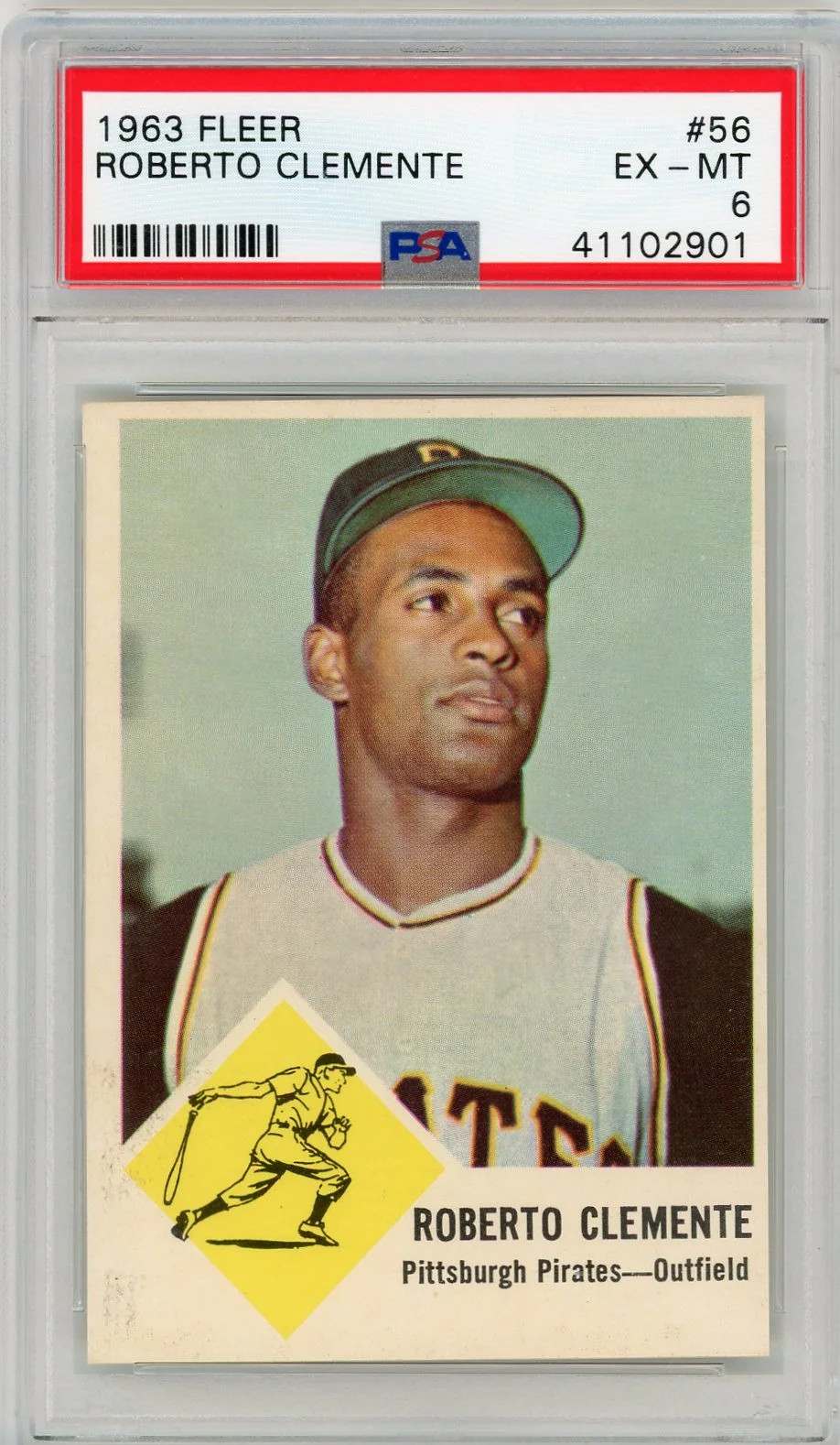 1963 Fleer Roberto Clemente #56 PSA 6