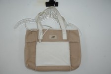 UGG Australia Tote Bag Womens Medium Canvas Leather Colorblock Purse Handbag