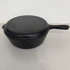 Vintage 1950/60's  Lodge "Foursome" 4-IN-1 Cast Iron Skillet & Hinged Lid Set.