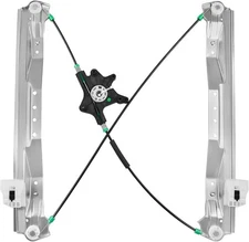 Front Driver Side Power Window Regulator Without (LH), Silver 