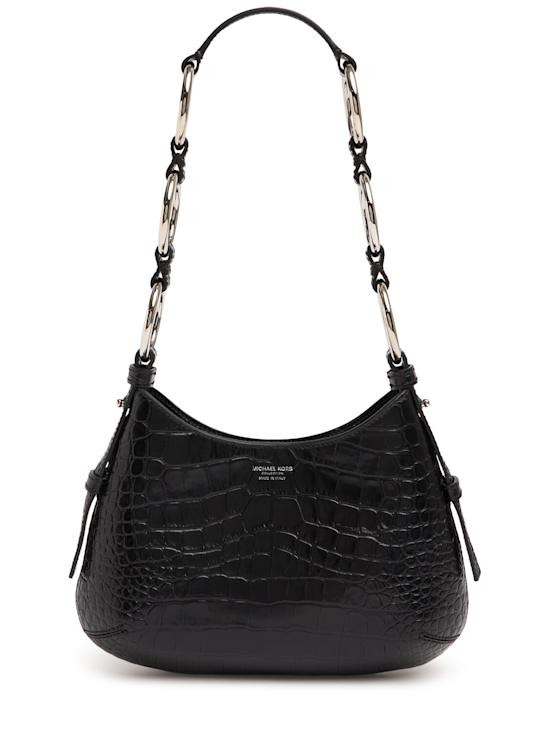 Коллекция Michael Kors - Мини-сумка Bardot hobo с блестящим крокодиловым тиснением - черный 238090₽