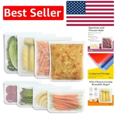 Durable BPA-Free Food Storage Bags: Versatile 4 Gallon & 4 Half-Gallon Bags