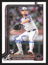 Spencer Schwellenbach Signed 2025 Topps Series 1 RC Card #103 Atlanta Braves 3