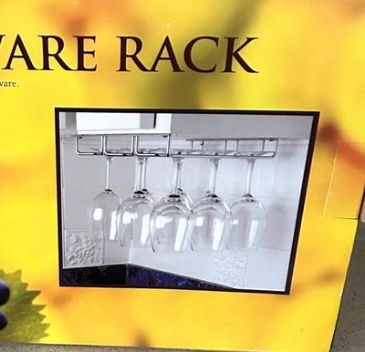 Under Cabinet Stemware Rack Wine Glass Rack Chrome Glassware Holder Oenophiles