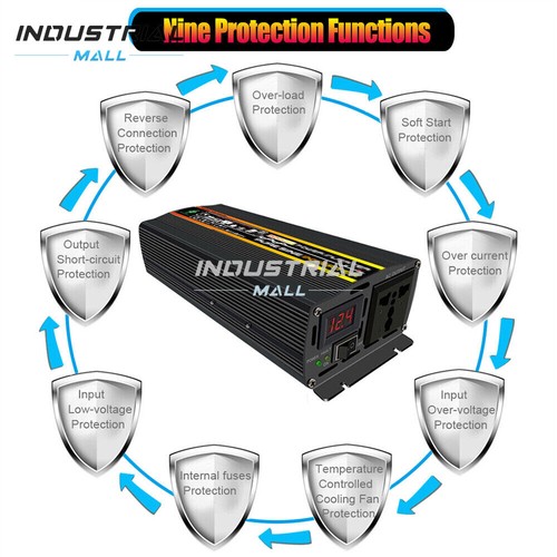 8000W Pure Sine Wave Inverter DC12V To AC 220V Transformer Power Converter LOT - Picture 8 of 18