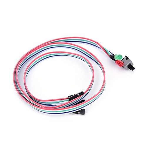 Case desktop ATX power on switch cable reset with HDD LED light for computer_ln