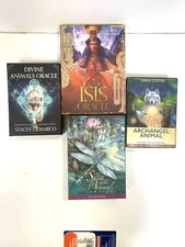 Lot Of 4 Oracle Card Sets  Archangel Animal Divine Animals Spirit of Animal Isis