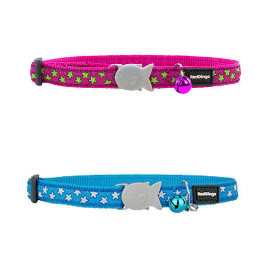 Collar Gato Dingo Rojo Alta Calidad con Diseño de Estrella y Longitud Personalizable - Imagen 3 de 7