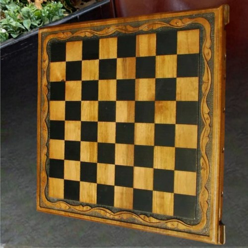 Vintage Chess Board 100% Handcrafted Solid Walnut Wood 16"in - Gift Ideas🎁 - Picture 6 of 8