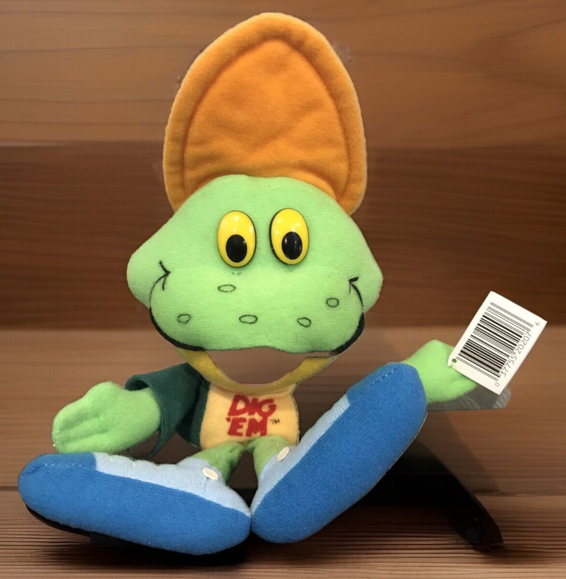 Bolsa de frijoles mascota de felpa Kellogg's Smacks Cereal Dig 'em Frog 9" de alto 1997