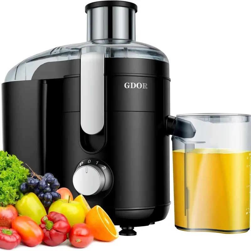 Juicer: Titanium Cut Disc, Dual Speeds, Anti-Drip, Cleaning Brush Included
