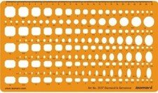 Isomars Jewellery Designing Template Diamond Gemstone Drafting Stencil Scale