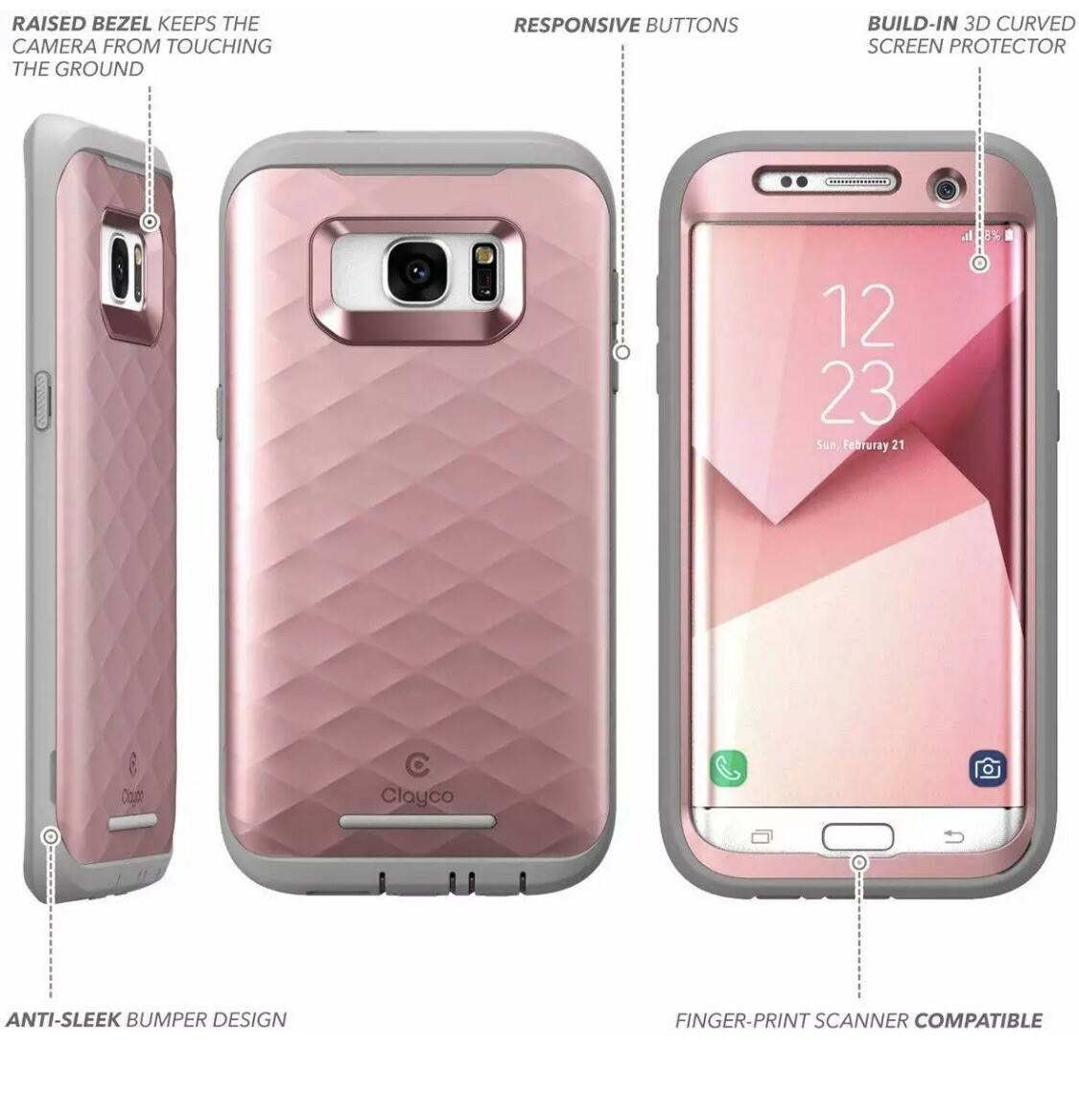 Amazon Samsung S7 Bumper Case Technext020 Galaxy S7 Edge Black