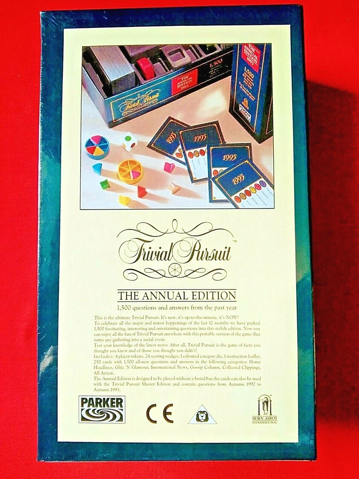 TRIVIAL PURSUIT - 1993 - THE ANNUAL EDITION - VINTAGE - NEW & SEALED - TRACKED - Image 2 of 3