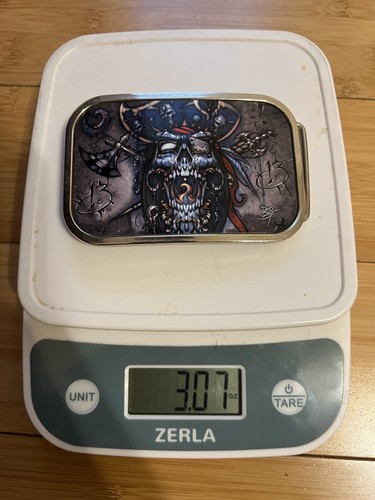 Tattoo Johnny Men haunted rockabilly LICENSED pirate Belt Buckle,Y2K| 4inX2.5in - Picture 9 of 9
