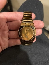 CROTON All TUNGSTEN mens Watch, Swiss Quartz, CN307022TGM (Needs Battery)