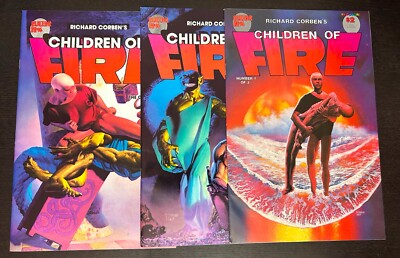 CHILDREN OF FIRE #1-3 (Fantagor Comics 1987) -- Richard Corben #1 2 3 - FULL Set