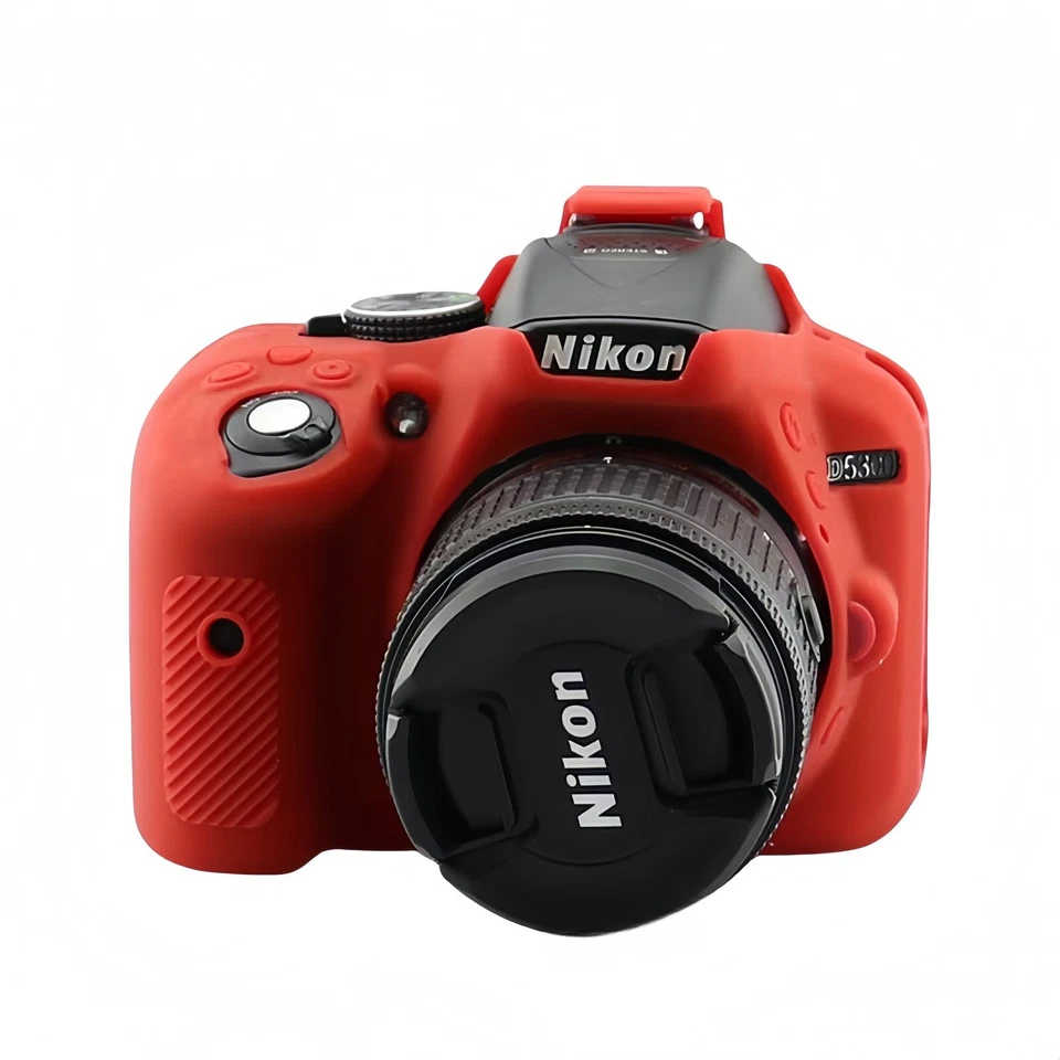 Capa protetora de câmera silicone capa macia para Nikon D5300 e Nikon D5200 - Imagem 3 de 4