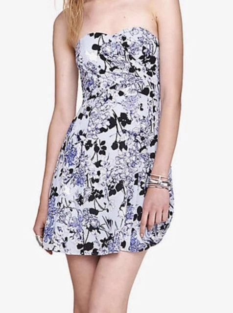 Express surplice fit top and flare dress