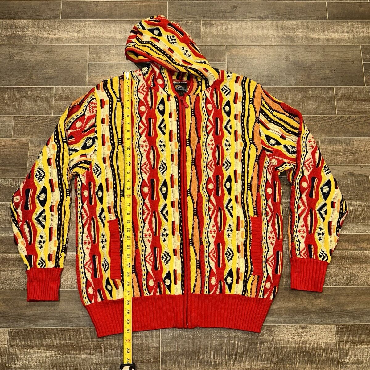 Vintage 90s Freex Mountain Zip Up (coogi style) XL | eBay Vintage 90s Freex Mountain Zip Up (coogi style) XL | eBay