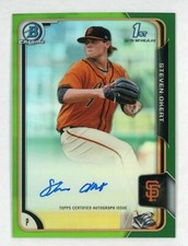 Steven Okert 2015 Bowman Chrome Auto Rookie Green #d /99 San Francisco Giants