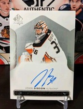 JOHN GIBSON 2023-24 UD SP Authentic Chirography AUTO #C-GI ANAHEIM DUCKS 💎💎💎