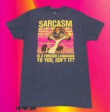 New Disney Lion King Timon Sarcasm Vintage Mens T-Shirt