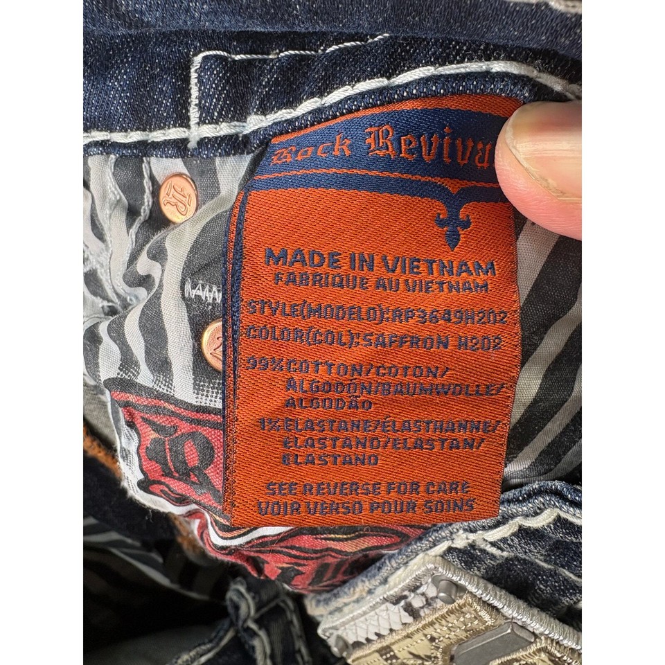 Rock Revival Distressed Denim Jeans Shorts Mens 29 Blue Wash Saffron NEW W/TAG eBay