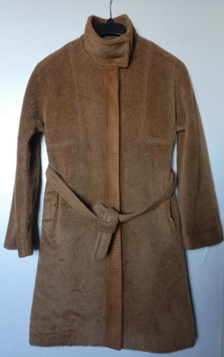 Max Mara Alpaca Coat Wool Camel Color Women's Size 40 Usa 6 Gb 8