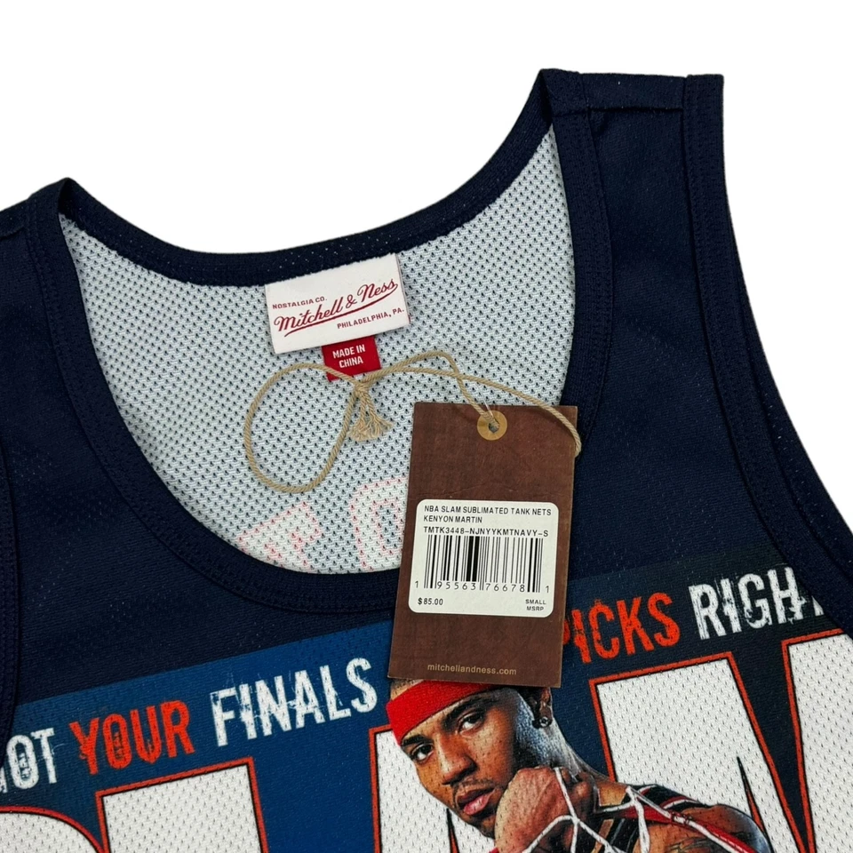 Mitchell & Ness SLAM Kenyon Martin Jersey New Jersey Nets Tank Top Small New - Image 3 of 4