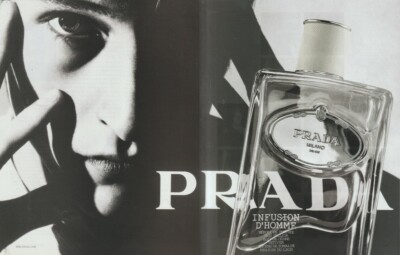 Werbepapier - Advertising Paper - Infusion d'Homme von Prada 2 Seiten