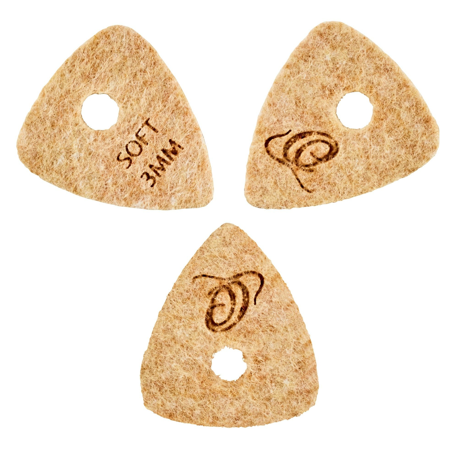 Ortega OGP-F-S3 Filz Plektren в мягкой упаковке из 3-х нейлоновых наборов для укулеле Kunstwolle 3190₽