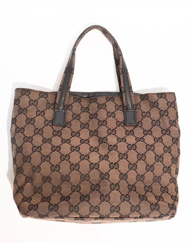 GUCCI Tote Hand bag GG Canvas Brown Authentic from JAPAN - Image 2 of 4