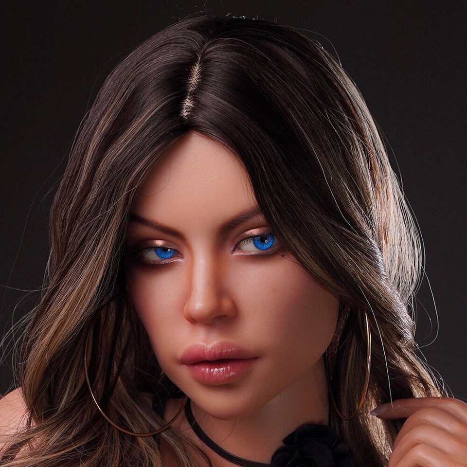 Realistic Silicone Sex Doll Head Real Oral Sex Implanted Hair Real ...