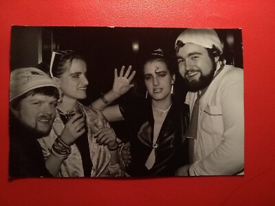 Old Photo Antique Pretty Women Men Party Alcohol Women Men Old Photo xx