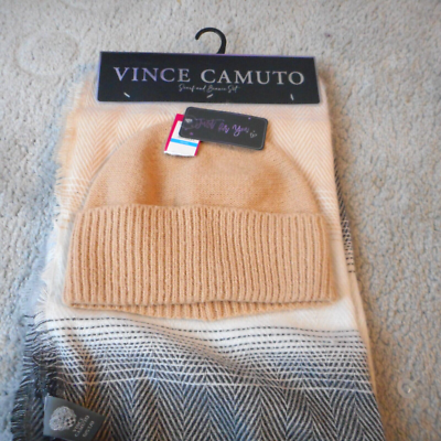 Vince Wool Blend Knit Beanie Scarf Set Bone Color Vince Wool Blend Knit Beanie and Scarf Set | Mercari main image 3