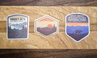 A set of Three (3) Smokey Mountains National Park Sticker Decal 3''