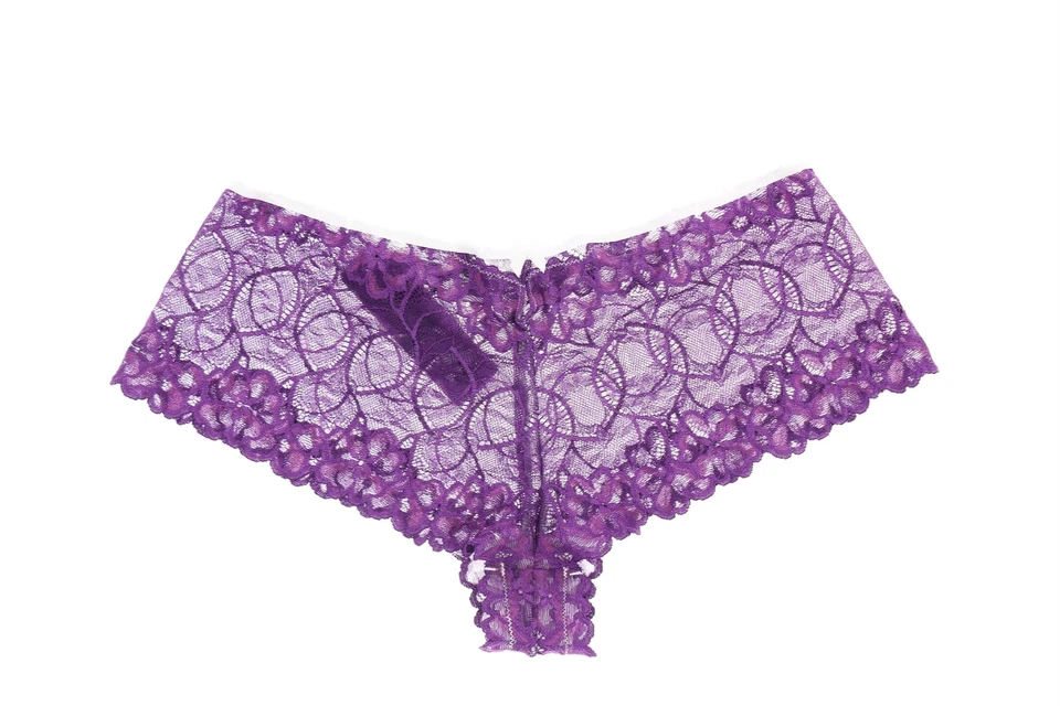 Felina 242140 Womens Underwear 2-Pack Lace Boyshorts Purple Size Large - Image 2 of 2