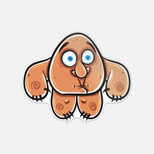 Funny Cartoon Monster Vinyl Sticker Decal
