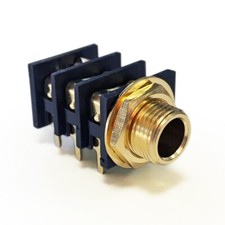 Pure Tone Multi contact 1/4" PCB-mount jack, non-shunting, gold PTT6G