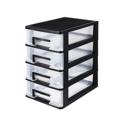 Small Desktop Storage Drawers Plastic Stationery under Bins eBay
