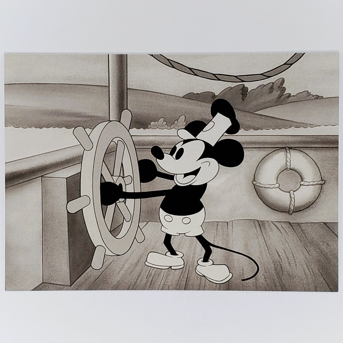 Mickey Mouse 75th Anniversary Blank Notecard Disneyland Steamboat