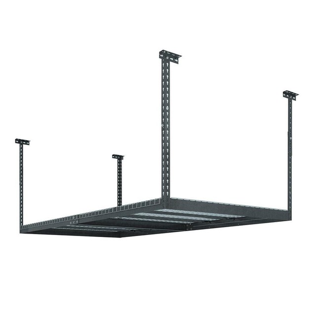 Gray Adjustable Garage Ceiling Storage Rack For Sale Online Ebay